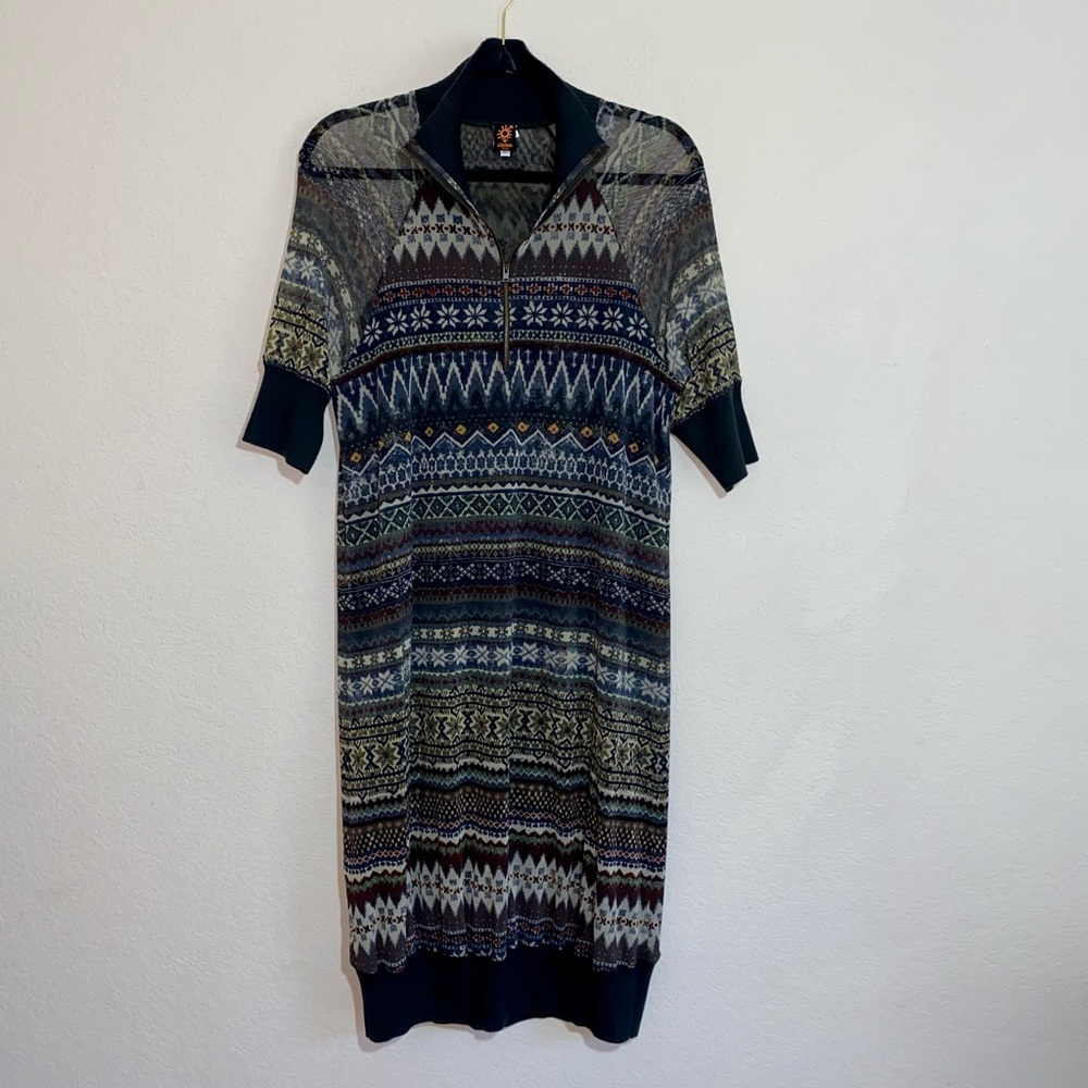 RARE Vintage 90’s Jean Paul Gaultier Soleil Mesh Printed Dress